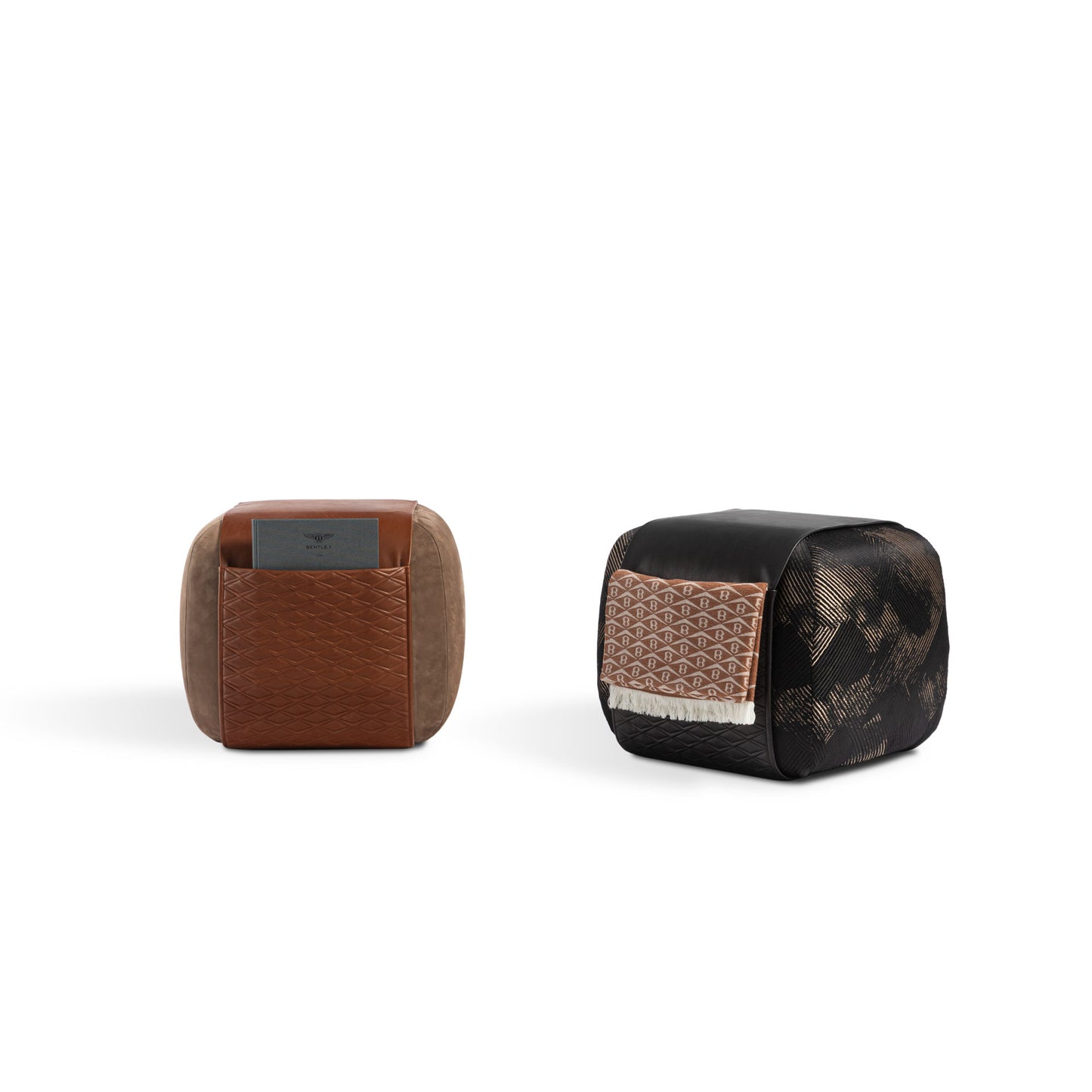 Diamond Brimham ottomans by Bentley Home