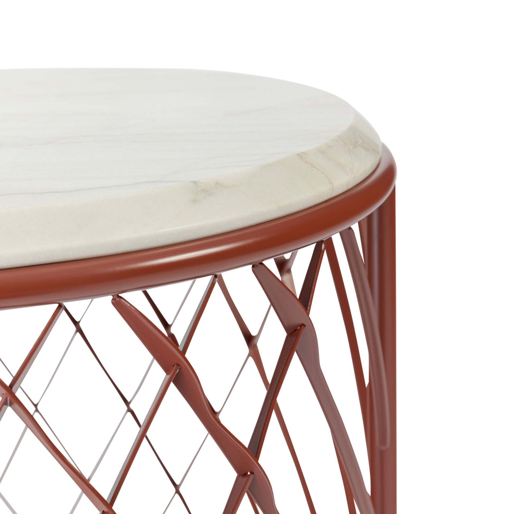 Bentley Home Solstice outdoor side table Rust detail