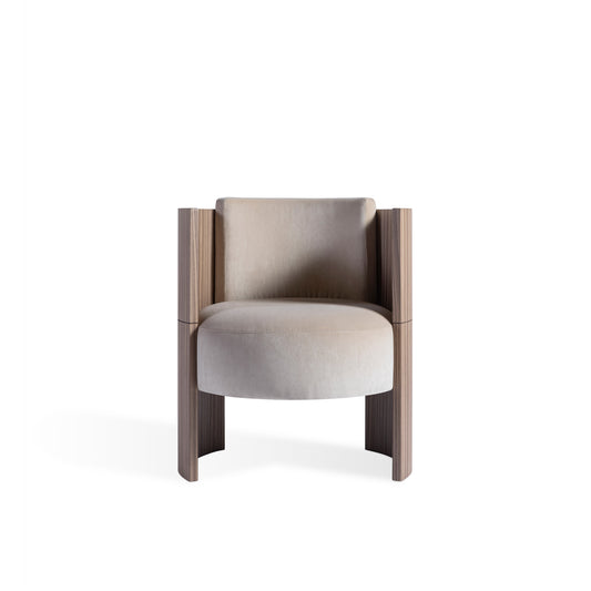 Trussardi Casa Mono armchair stried walnut