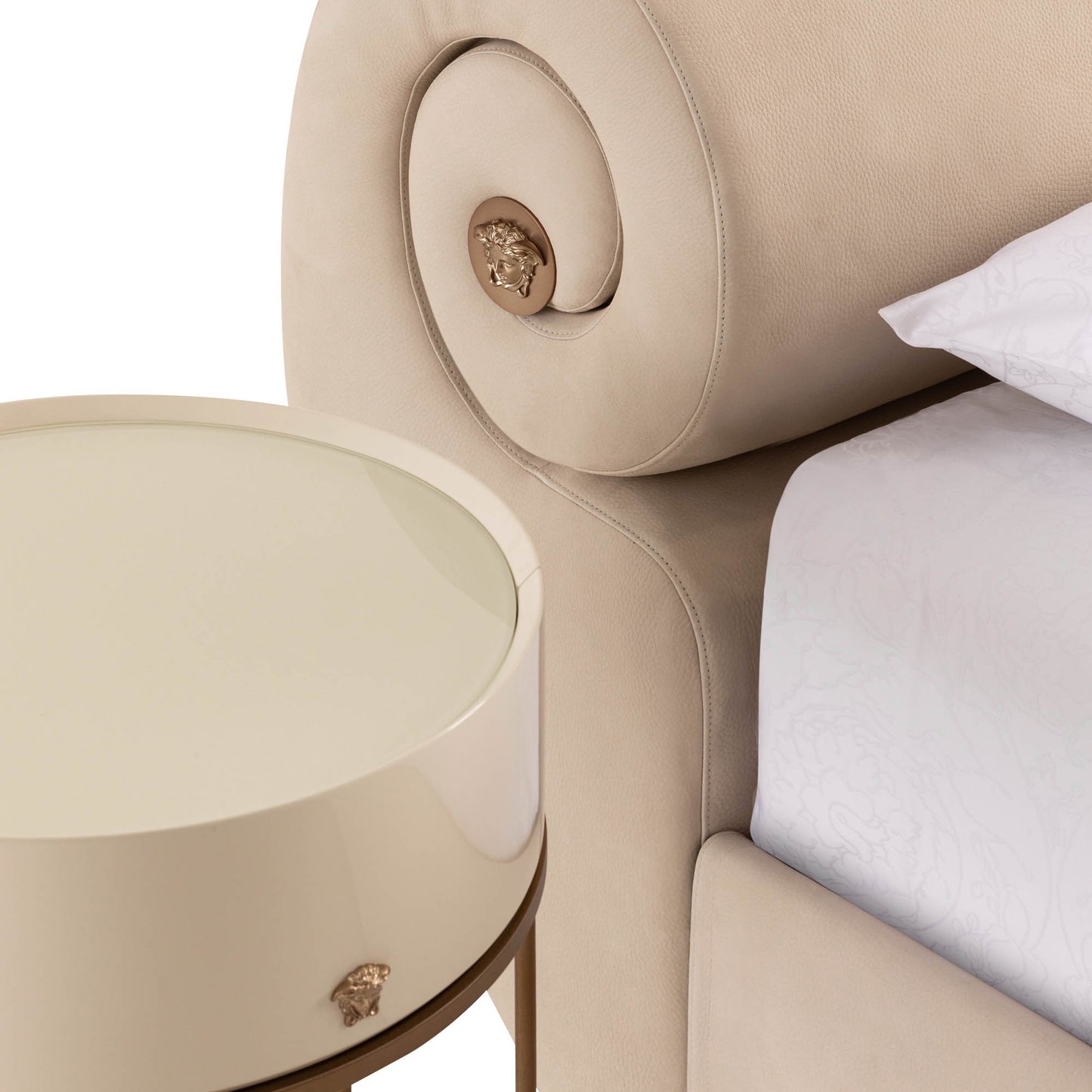 Acantho bedside table detail by Versace Home