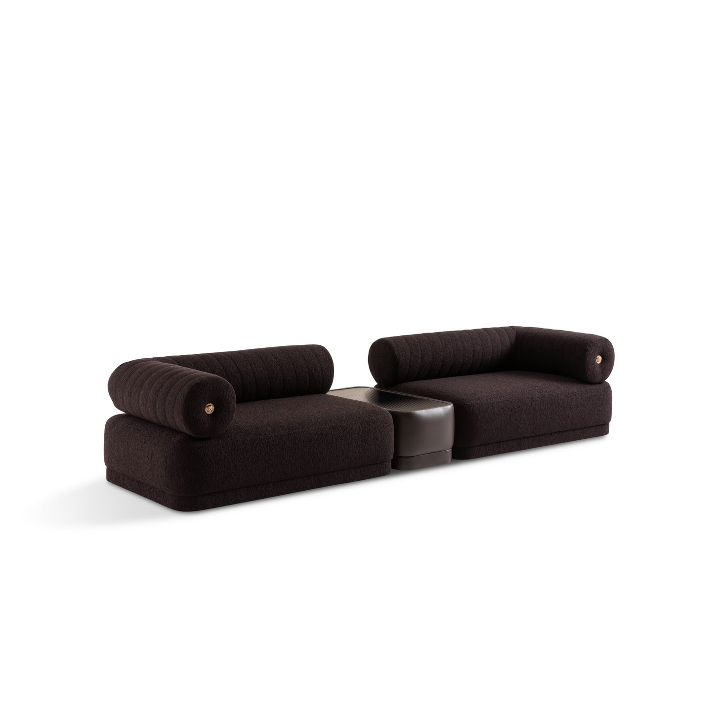 Meteora sofa with central Meteora coffee table by Versace Home