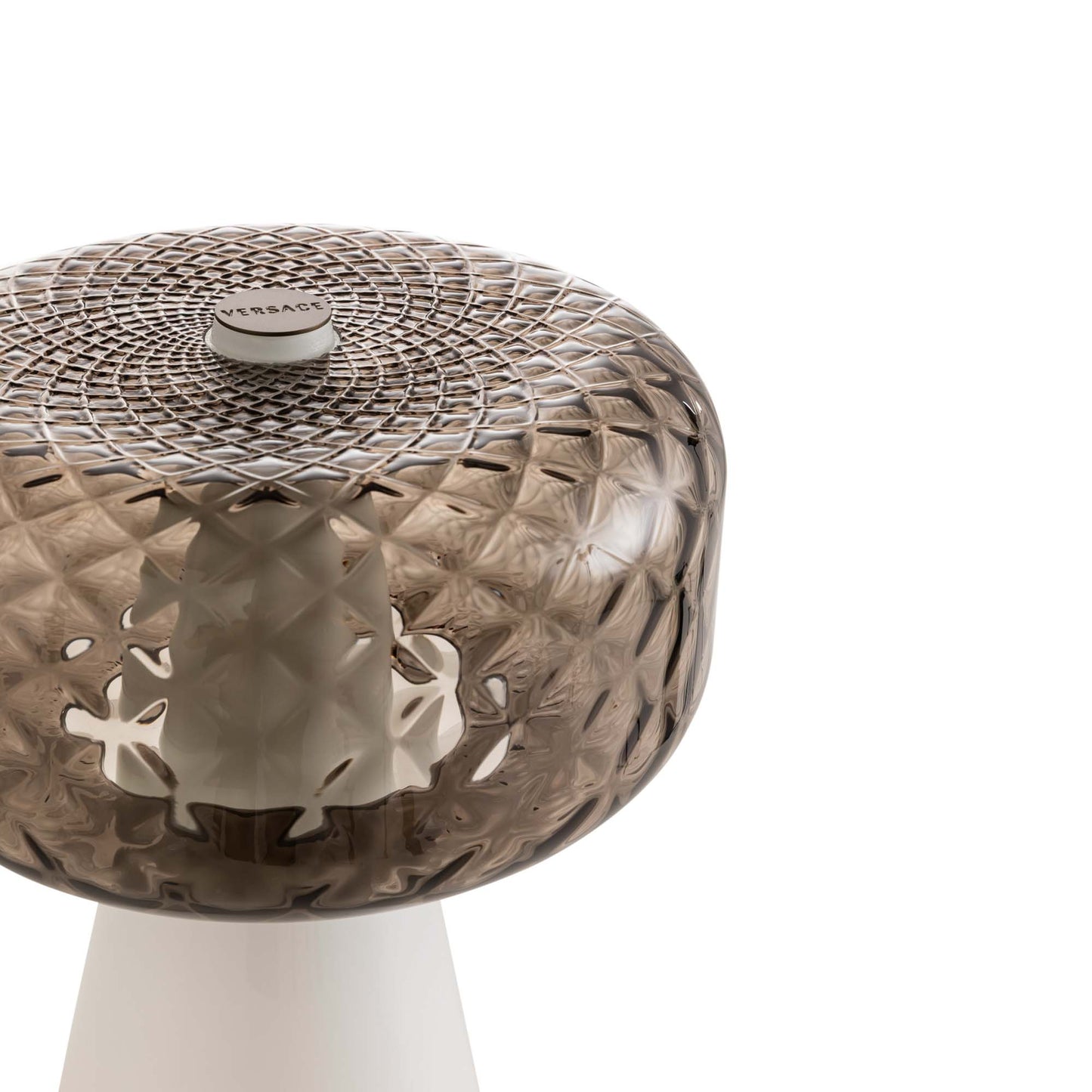 Nerea table lamp detail with light off by Versace Home