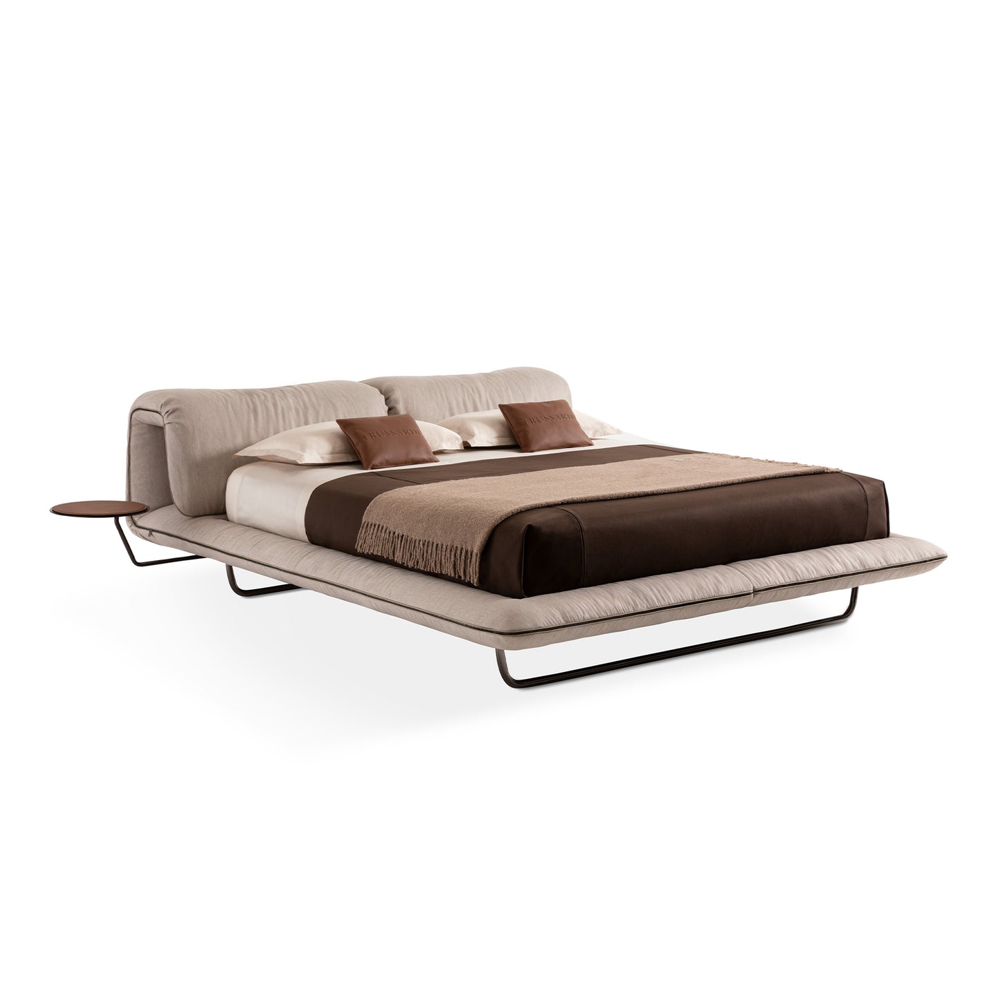 Trussardi Casa - Levre leather bed with bedside tables angle image 2