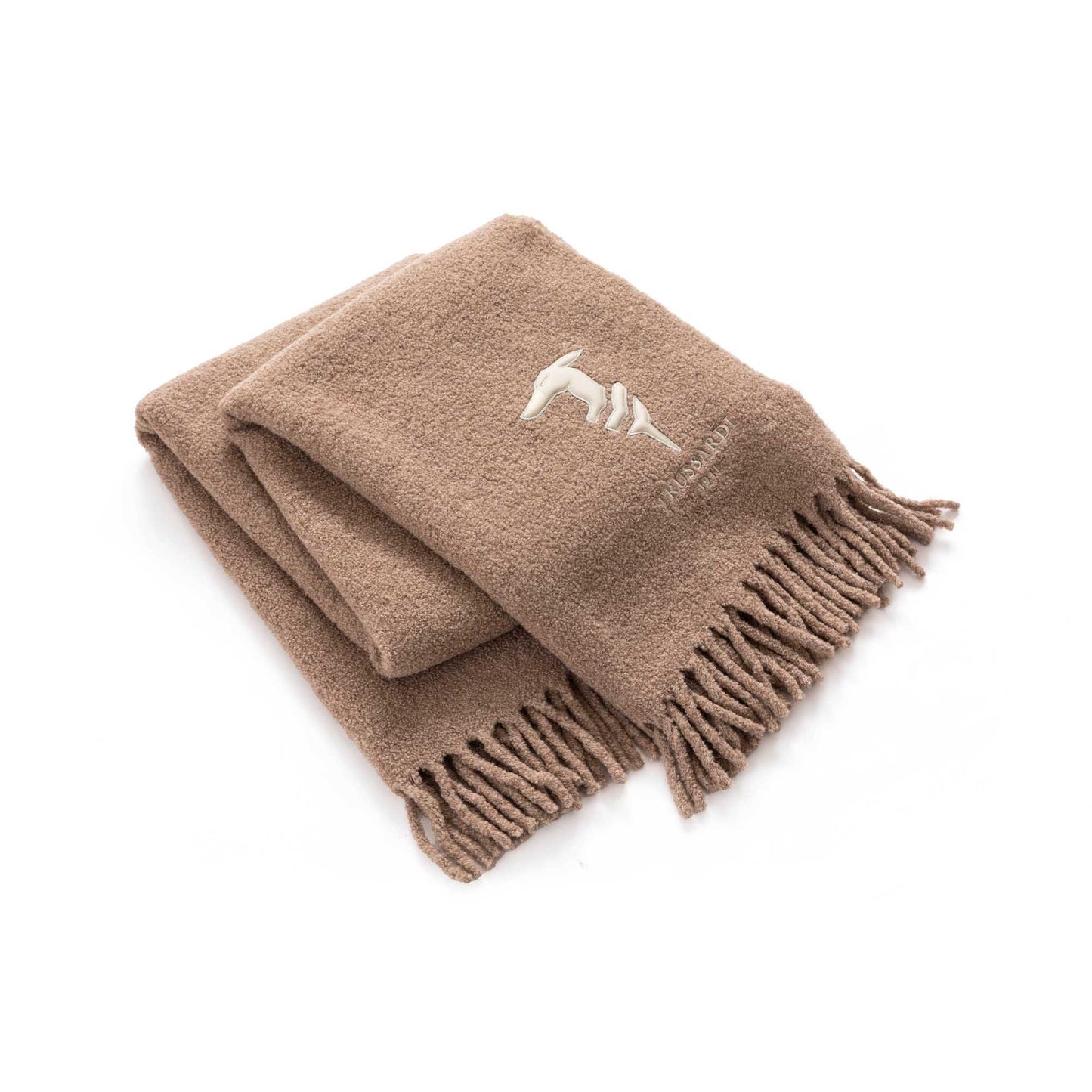 Tobacco Greyhound throw by Trussardi Casa