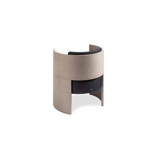Trussardi Casa Mono armchair stried walnut back