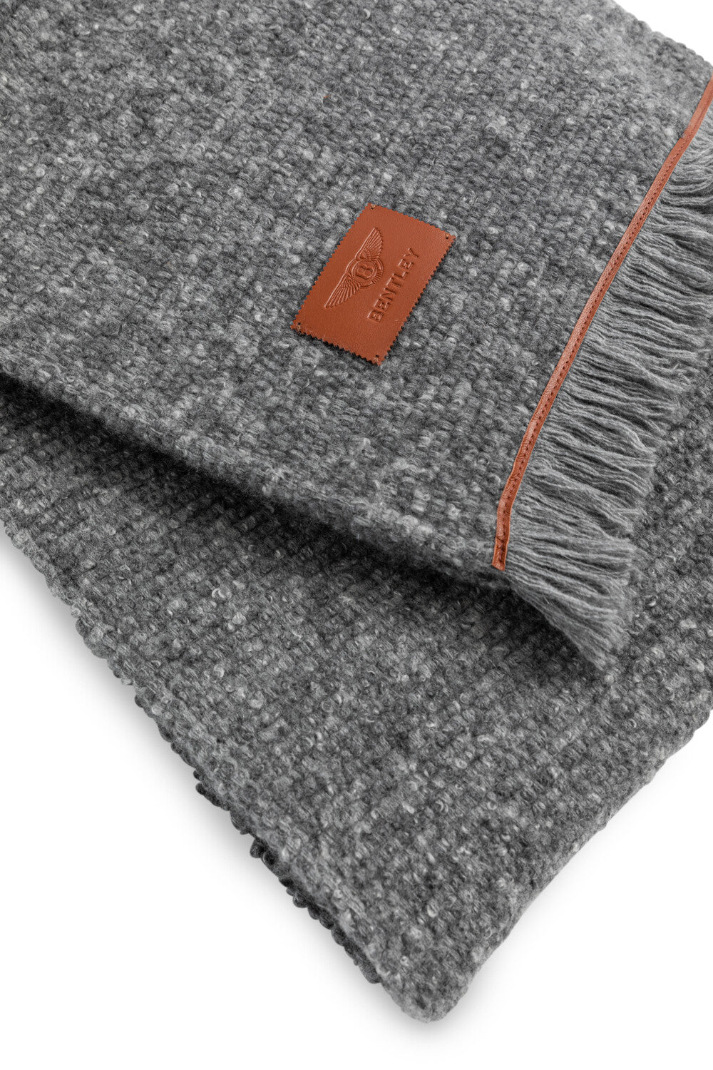 Bentley ウールブランケット ストール グレー Bouclé throw - Bentley Home | LLG – Luxury Living Group