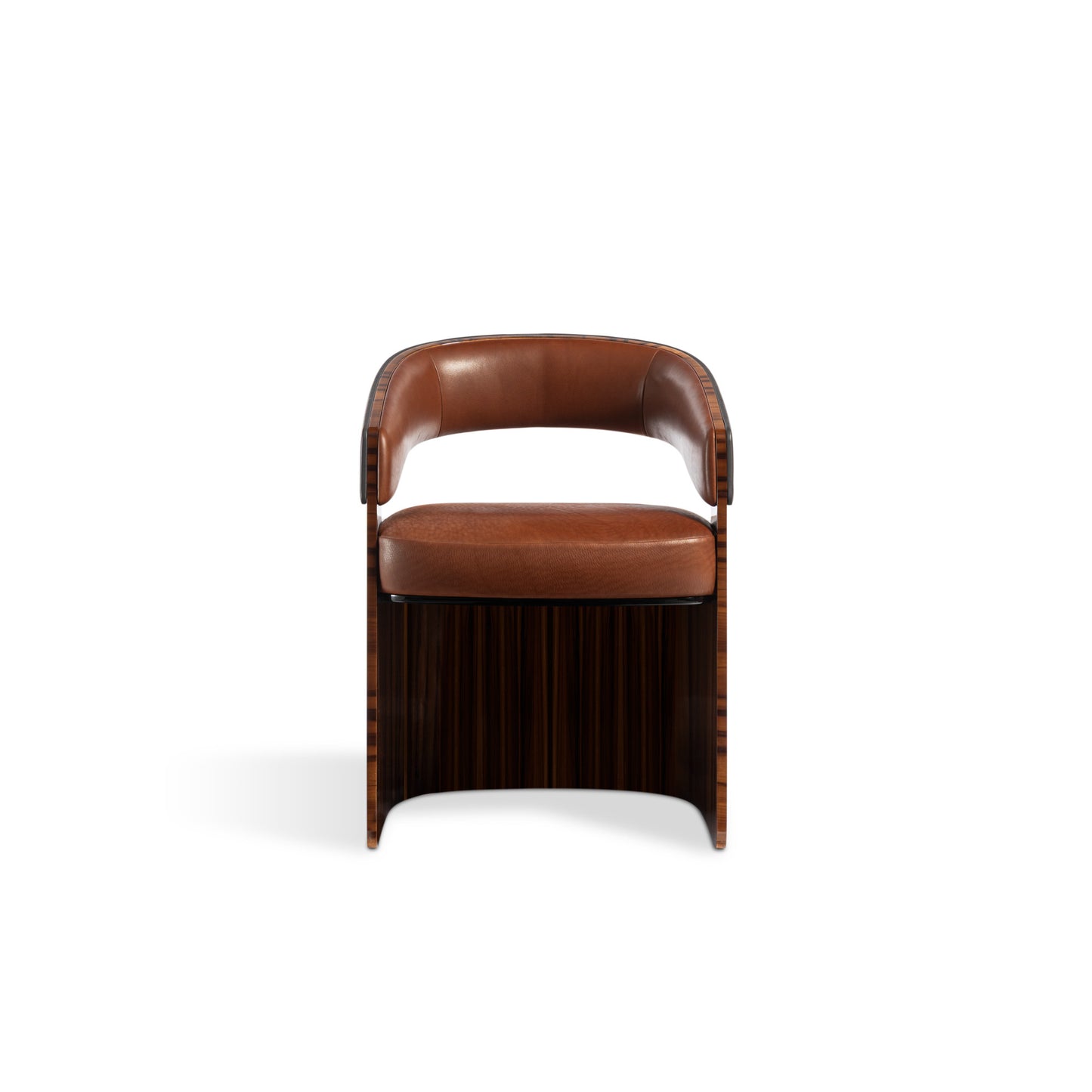Continuum chair front image by Bentley Home in color liquid ambar