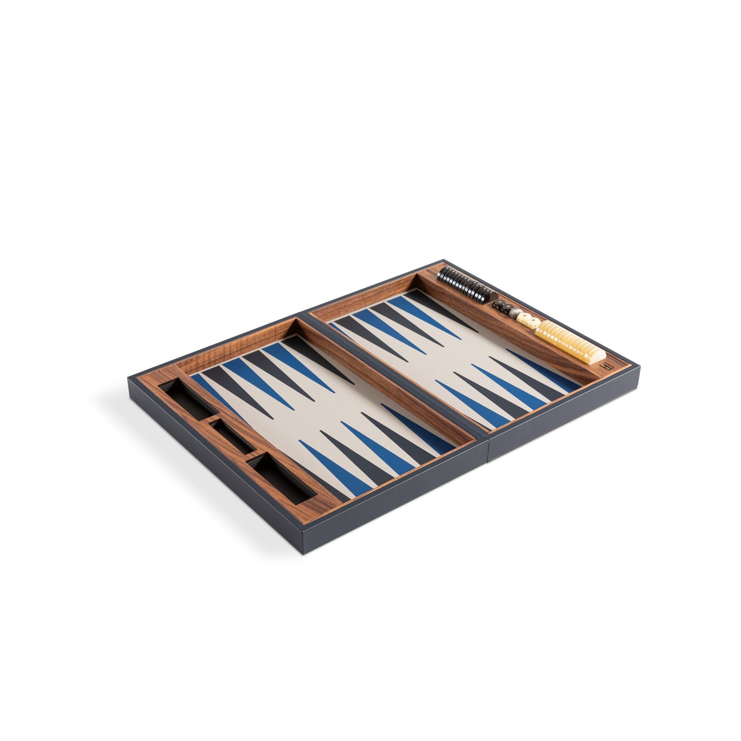 Bugatti Home - Goblin Blue Grand Royal Backgammon Board Game