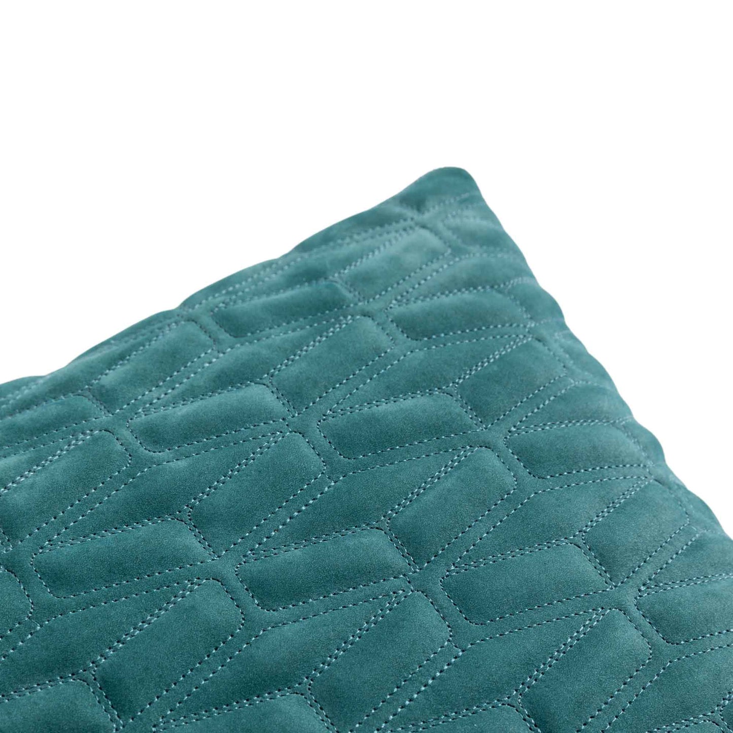 Bugatti Home - Teal blue mesh quilted cushion_detail