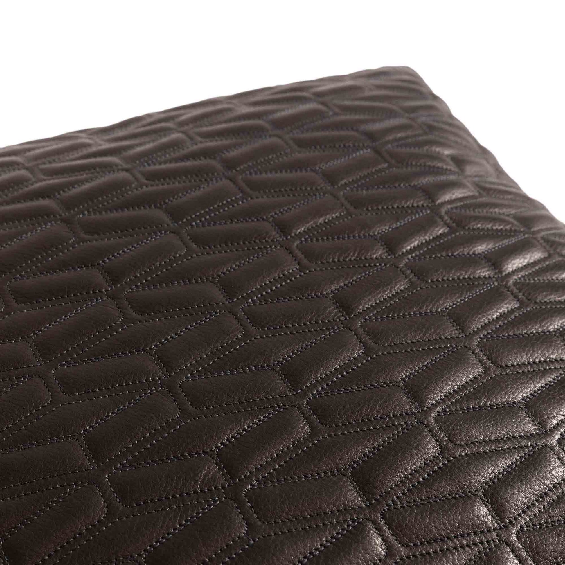 Bugatti Home - Black mesh quilted cushion_detail