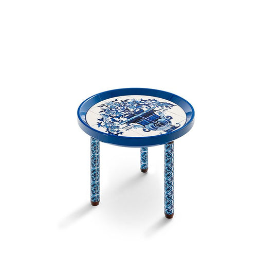 Dolce Gabbana Casa-Afrodite side table- blu mediterraneo