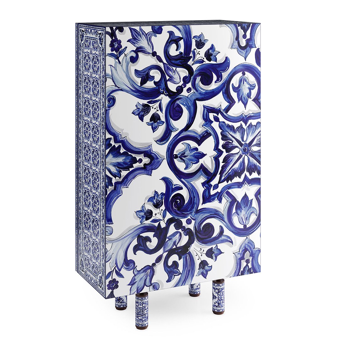 Dolce Gabbana casa-aiace tall cabinet-blu mediterraneo-back
