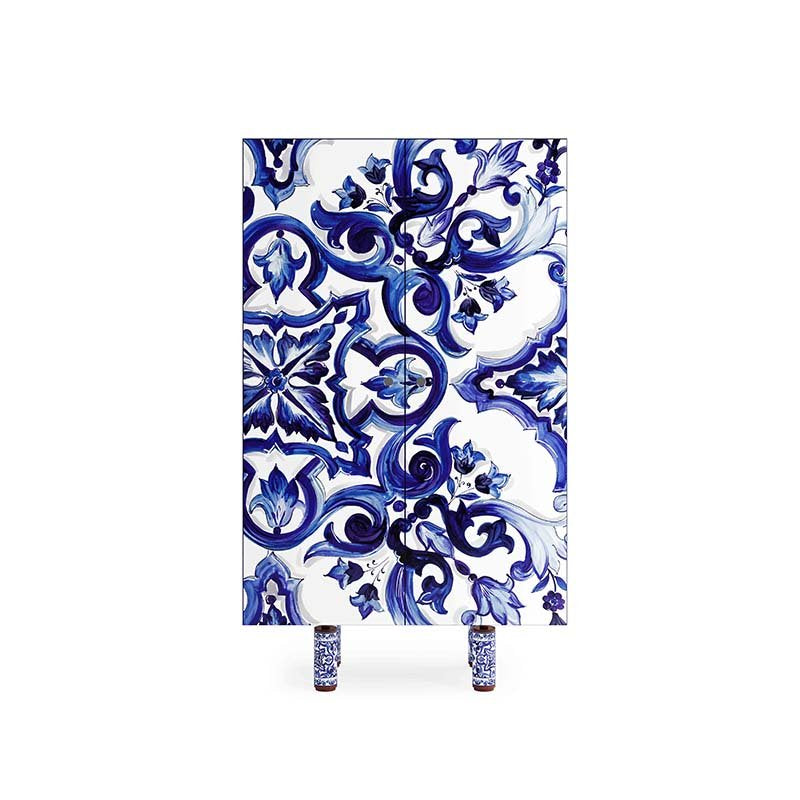 Dolce Gabbana Casa-Aiace tall cabinet-blu mediterraneo-front