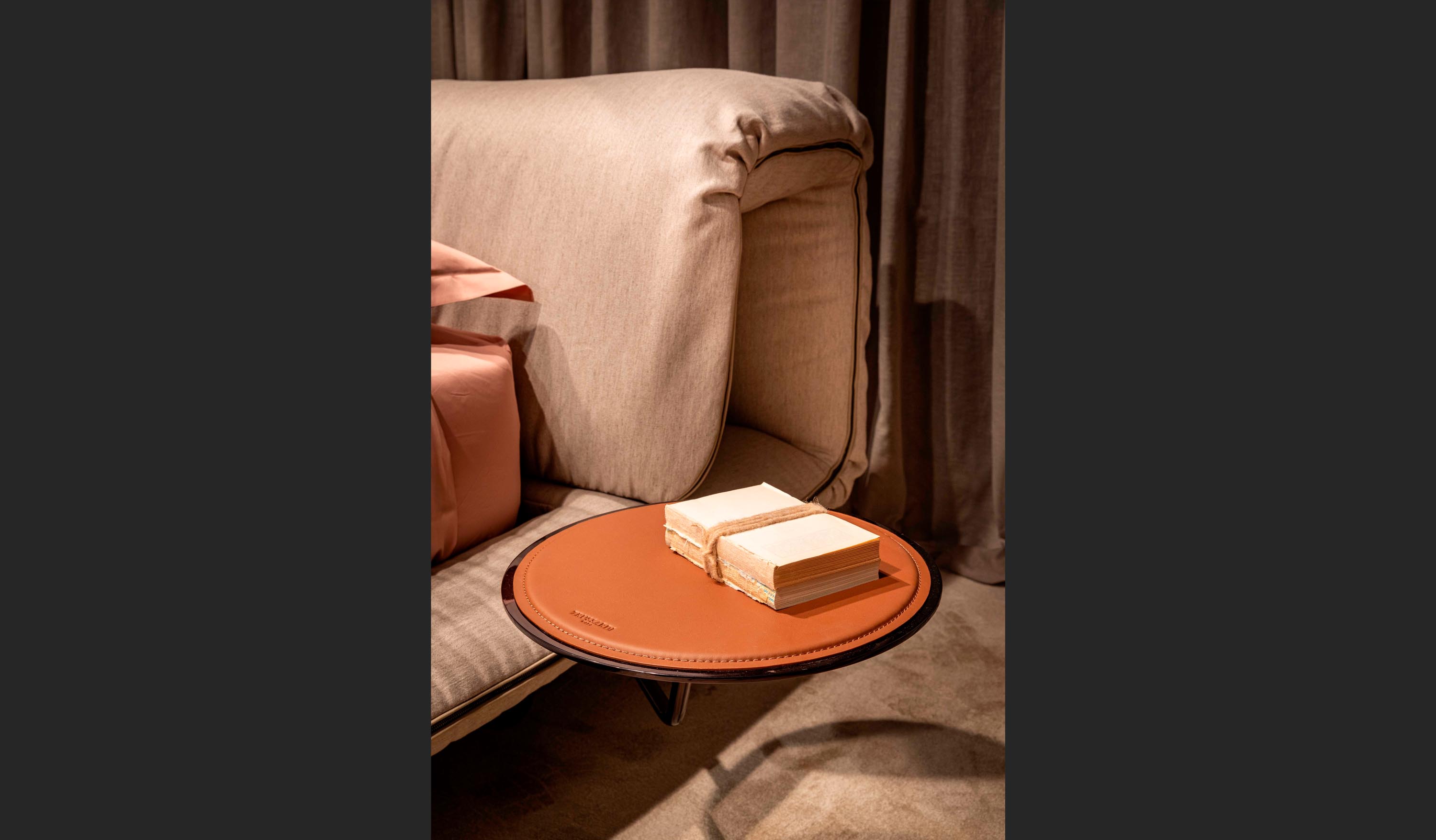 Trussardi Casa - Levre leather bed detail