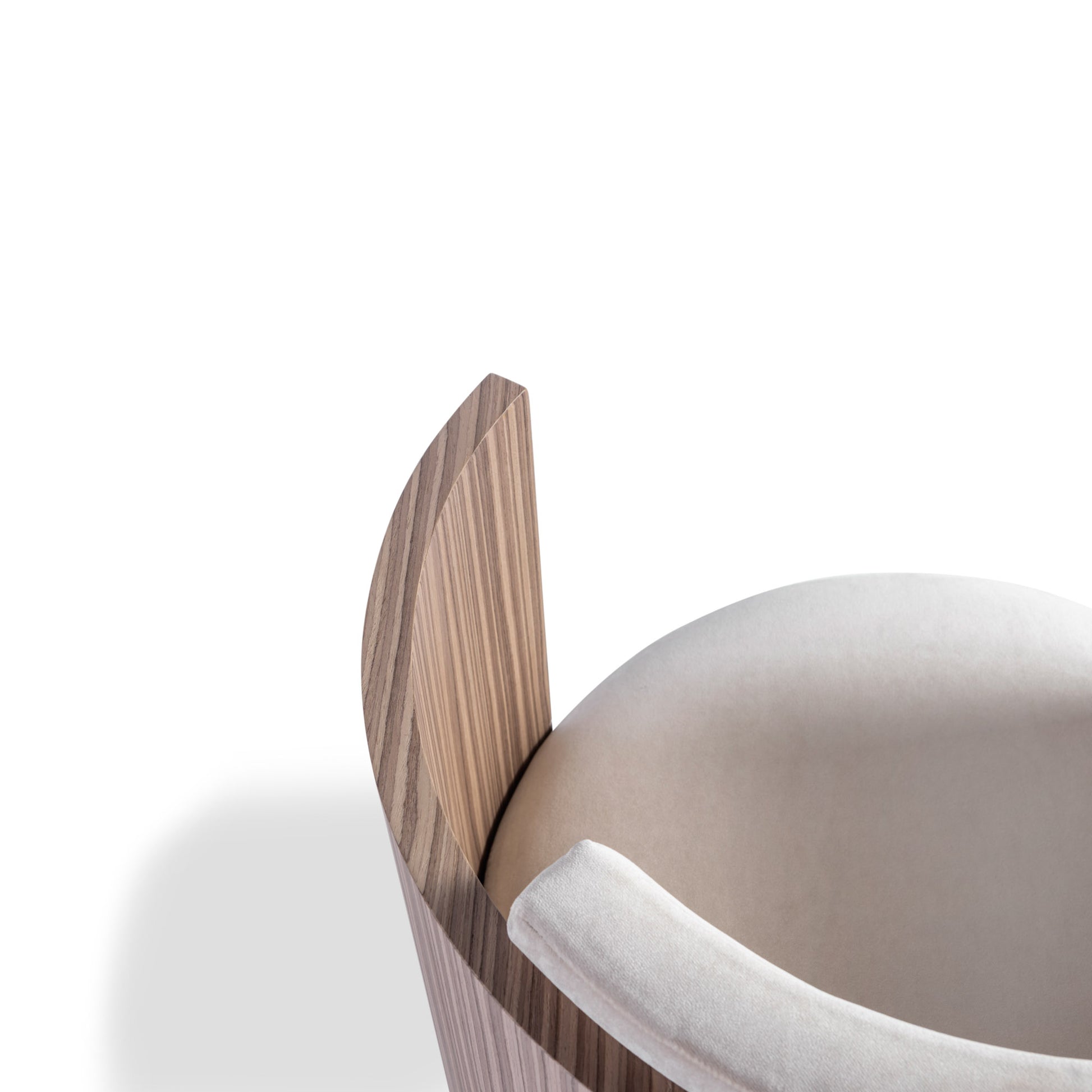 Trussardi Casa Mono armchair stried walnut detail