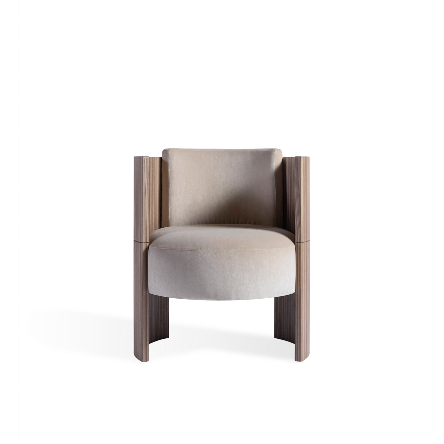 Trussardi Casa Mono armchair stried walnut 