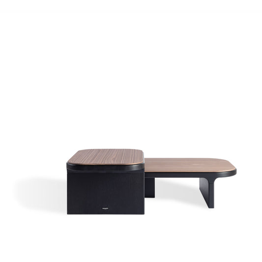 Trussardi Casa Neli coffee tables stried walnut 