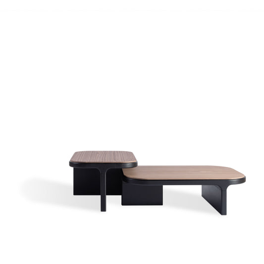 Trussardi Casa Neli coffee tables stried walnut