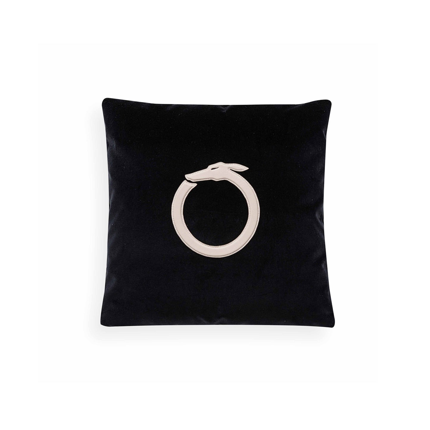 Trussardi Casa - Oroboro Logo Cushion_tcs37-40-cotton
