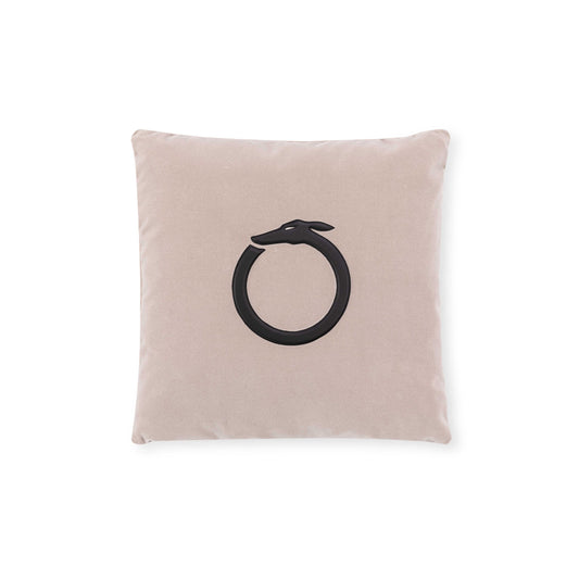 Trussardi Casa - Oroboro Logo Cushion_tcs37-40-solid-black