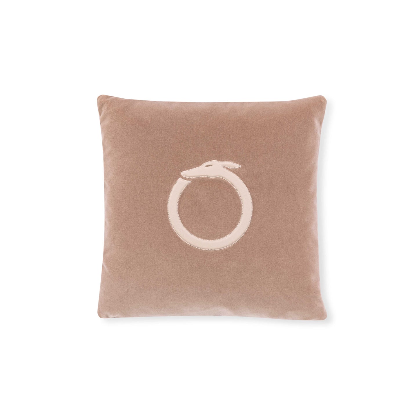 Trussardi Casa - Oroboro Logo Cushion_tcs37-40-quartz-grey