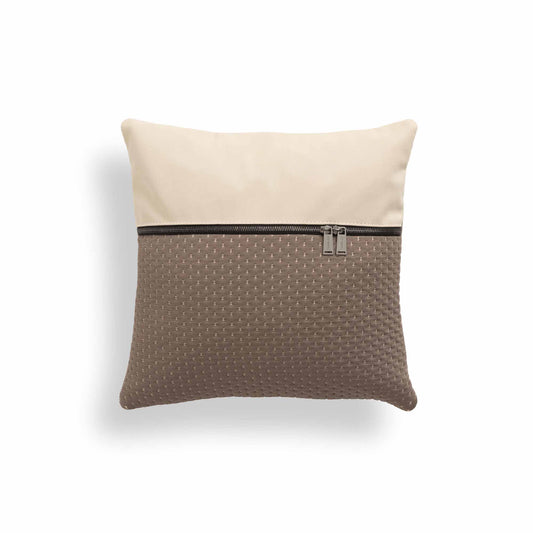 Trussardi Casa - Patchwork cushion_tcs45-50-taupe