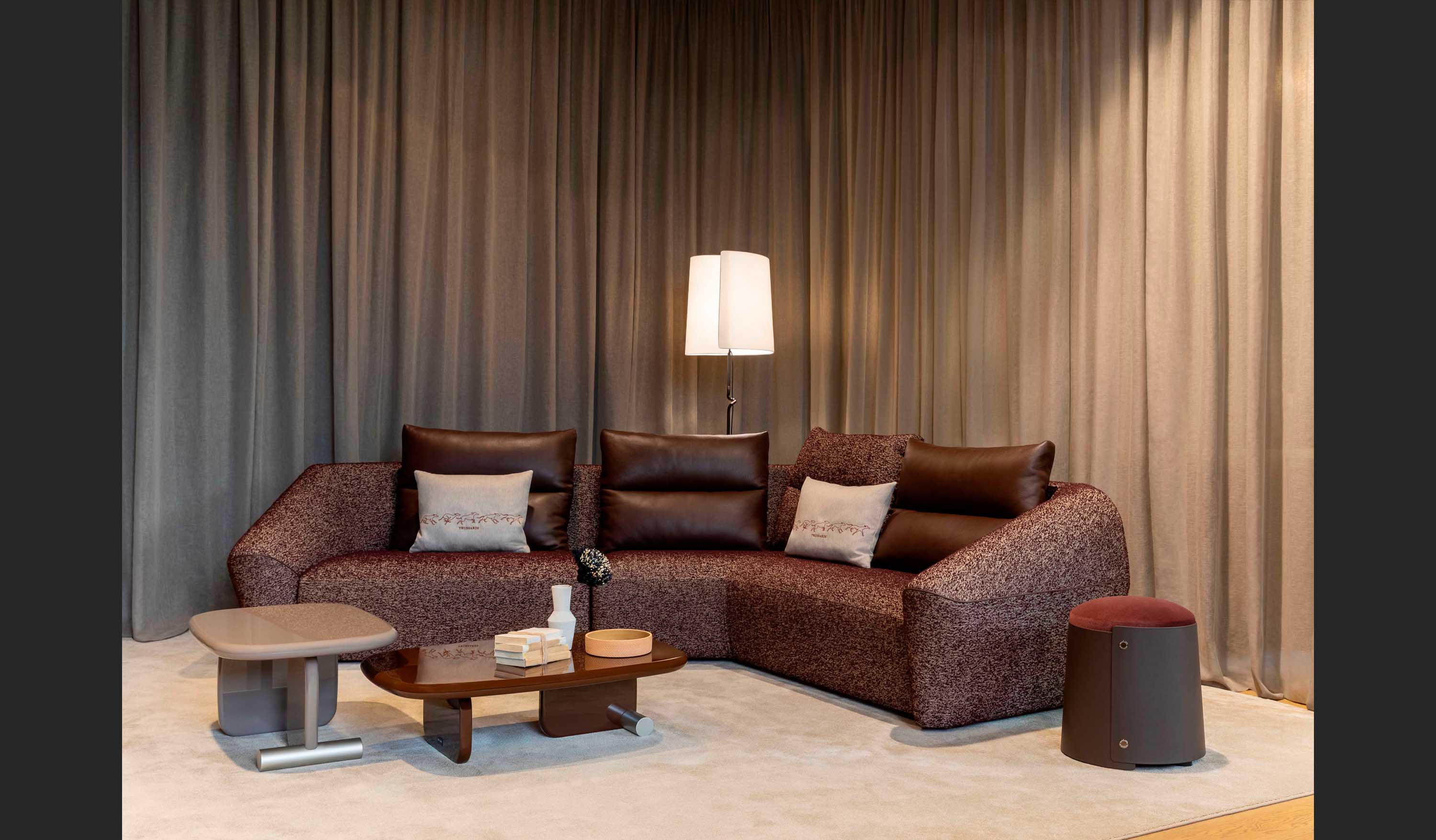 Trussardi Casa - Talism section sofa with Misaky coffee tables