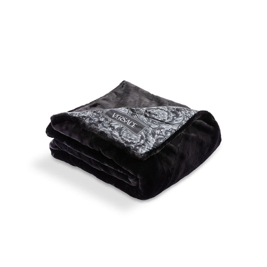 Barocco Silk Faux Fur throw