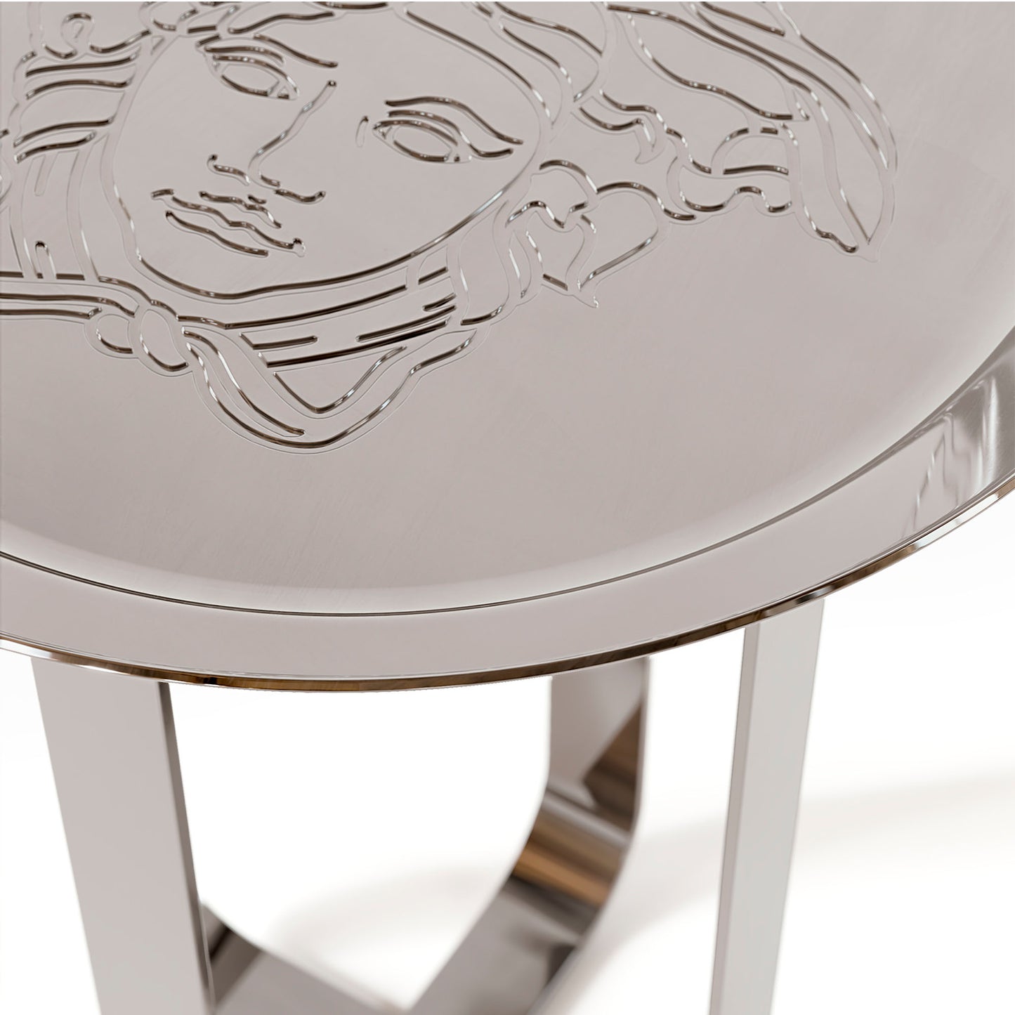 Versace Home Gold Unique side table chrome detail