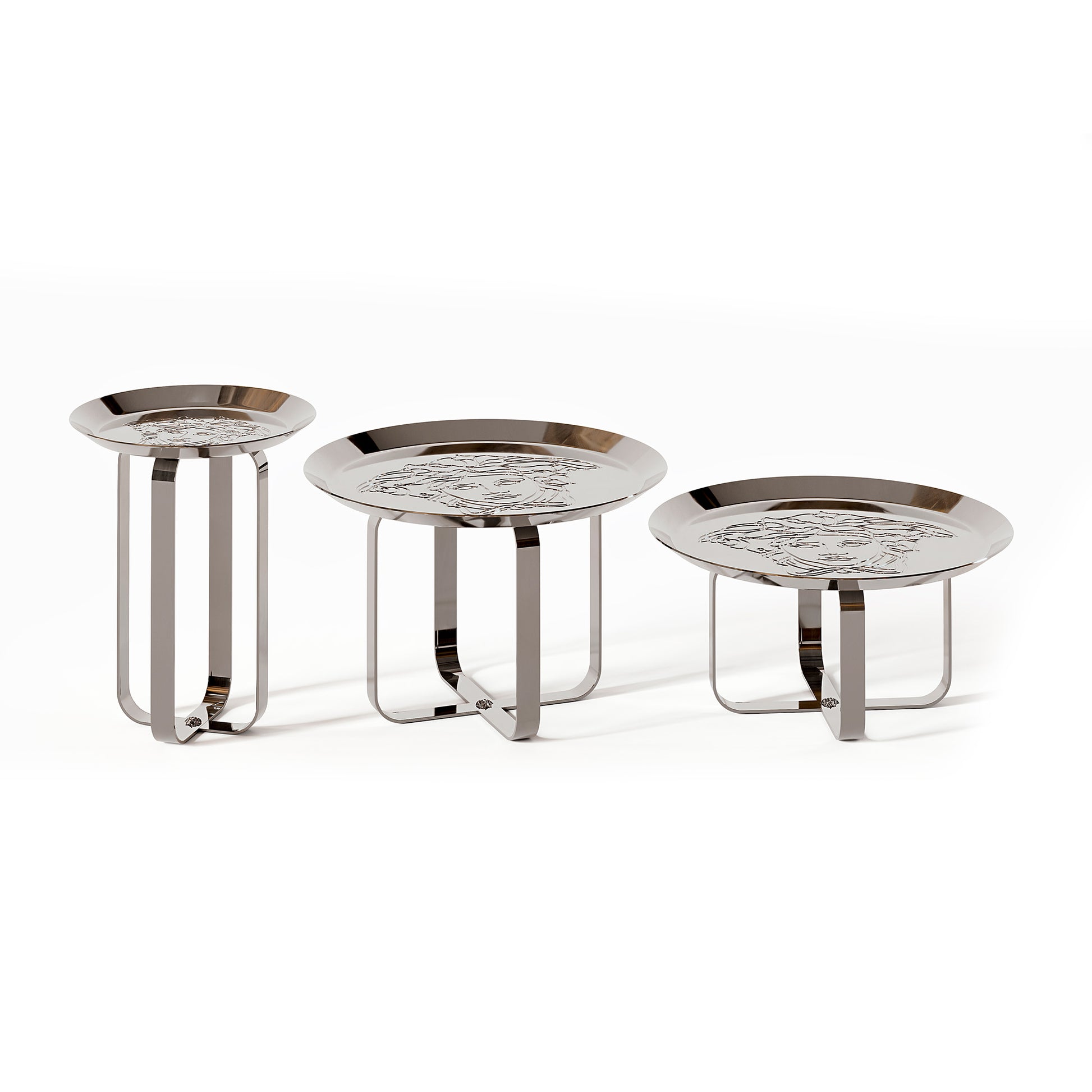 Versace Home Gold Unique side and coffee table chrome