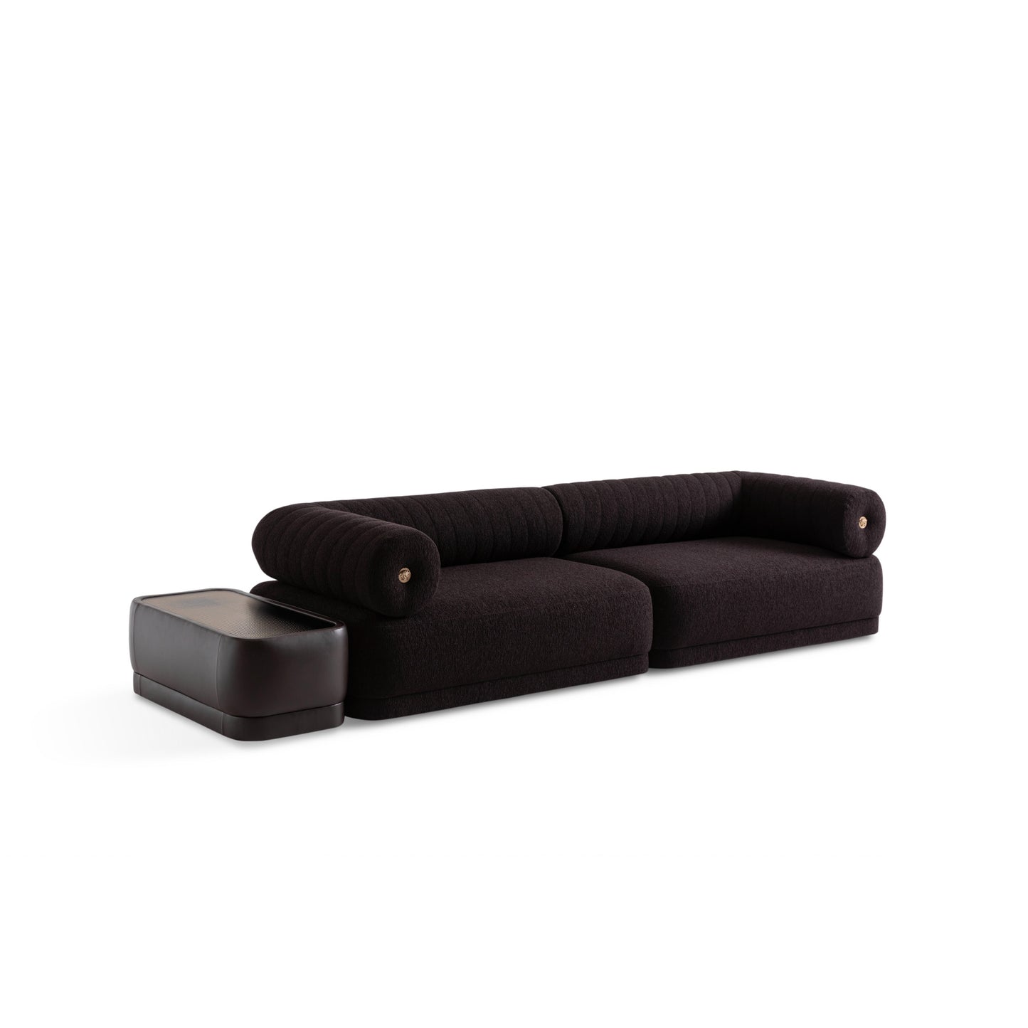 Meteora sofa with Meteora coffee table by Versace Home 